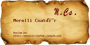 Morelli Csatár névjegykártya